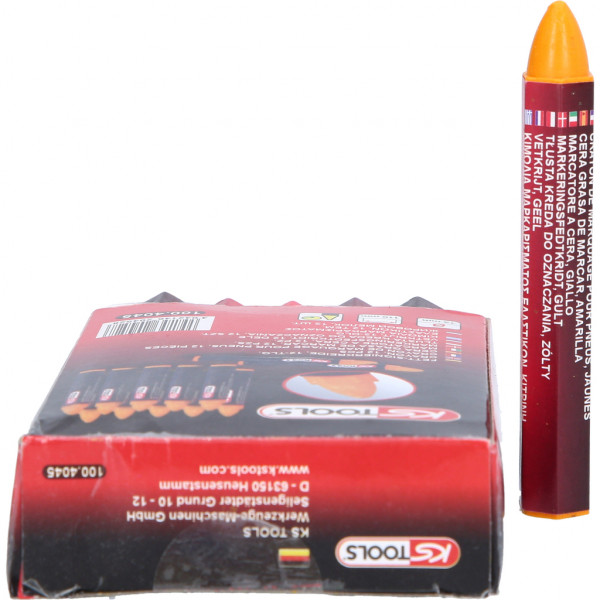 Creta pentru marcare KS TOOLS 100.4045, galben, pachet de 12 bucati