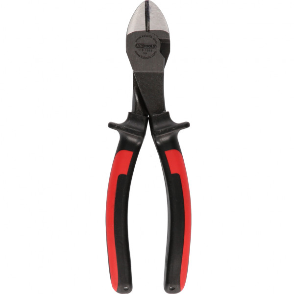 Cleste pentru taiat KS TOOLS ErgoTorque 115.1013, cu varf diagonal, lungime 180 mm, maner cauciuc
