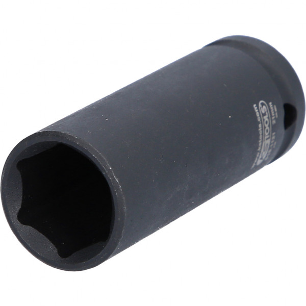 Cheie tubulara de impact KS TOOLS 515.1121, antrenor patrat 1/2 inch, deschidere cheie 21 mm, lungime 78 mm, otel crom molibden