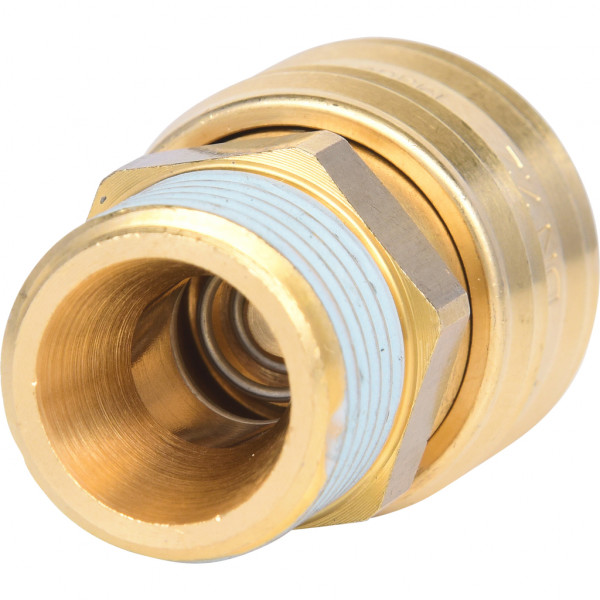 Cuplaj din alama cu filet exterior pentru furtune de aer comprimat KS TOOLS 515.3482, cupla 1/2 inch, marime cheie 22 mm, cu eliberare rapida