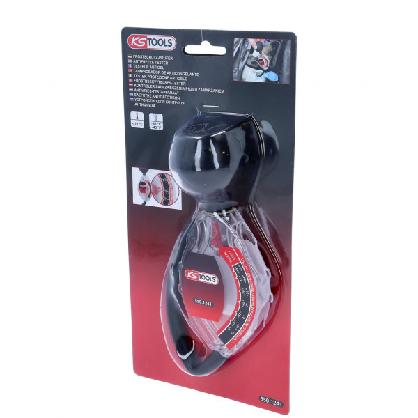 Tester pentru verificarea antigelului KS TOOLS 550.1241, din material plastic