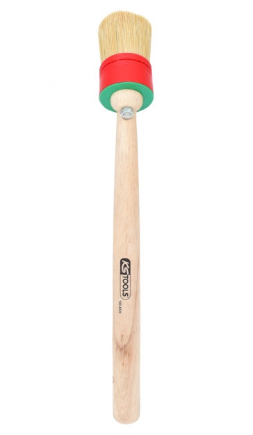 Pensula rotunda, in unghi, KS TOOLS 100.4020, pentru montarea anvelopelor, diametru 45 mm, coada din lemn