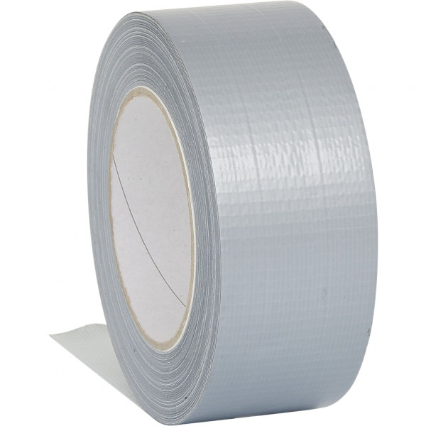 Banda adeziva rezistenta la caldura si apa KS TOOLS 141.5000, latime 50 mm, lungime 50 m, din tesatura poliester si bumbac, argintie