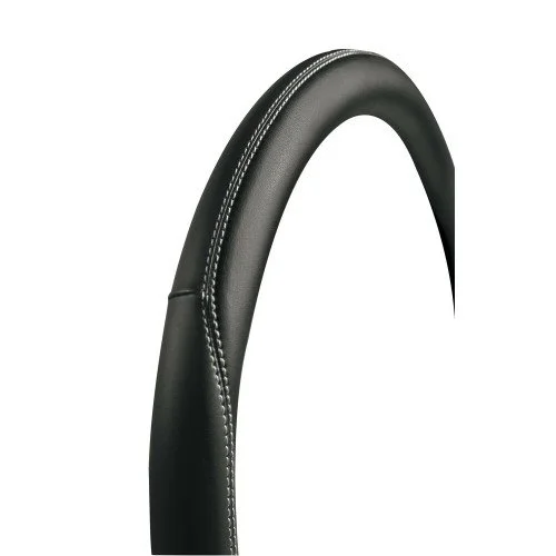 Husa volan LAMPA Club LAM33115, material ecologic perforat, marimea M, 35-37 cm, negru