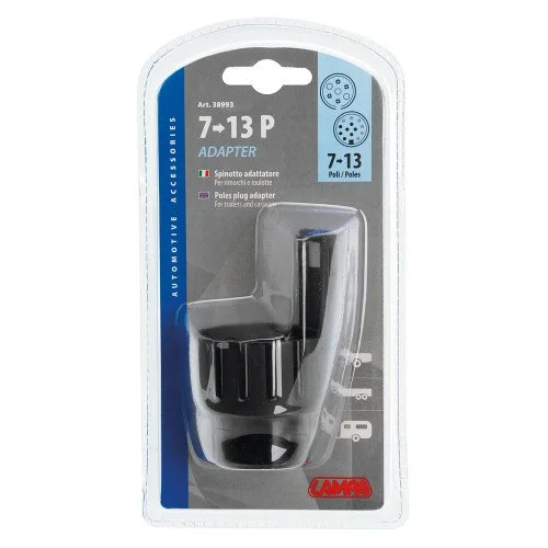 Adaptor fisa priza remorca LAMPA LAM38993, de la 7 poli tata la 13 poli mama, fara cablu