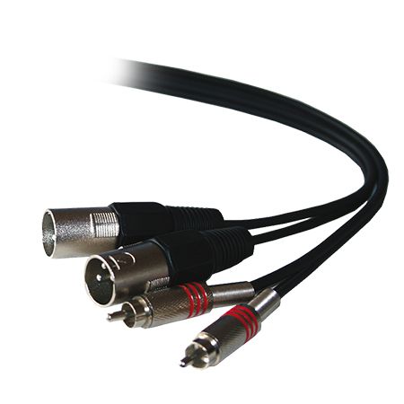 Cablu 2 x RCA tata - 2 x XLR tata, IBIZA SOUND CM5RX-2, lungime 5 m