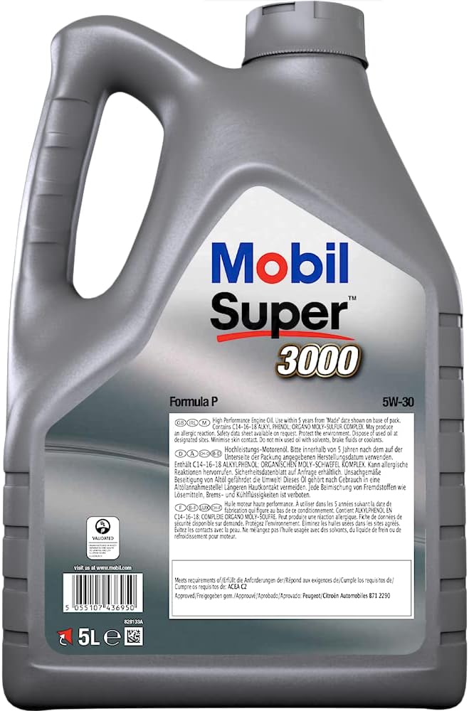 Ulei motor MOBIL Super 3000 Formula P 0W30, volum 5 litri, sintetic