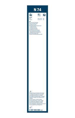 Lamela stergator BOSCH Twin N74 3397004080, lungime 700 mm, cu duza, prindere ingusta, pentru Renault Kerax/Premium
