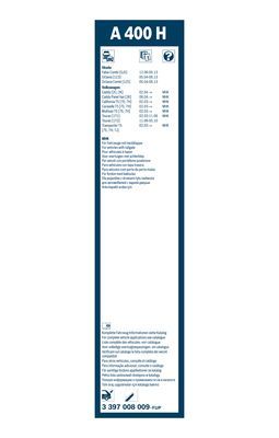 Lamela stergator BOSCH AeroTwin Rear A400H 3397008009, lungime 400 mm, pentru luneta, fara carcasa