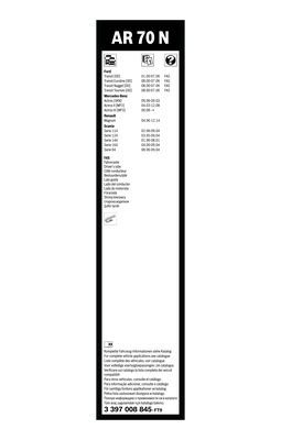 Lamela stergator parbriz BOSCH AeroTwin Retro AR70N 3397008845, lungime 700 mm, fara carcasa