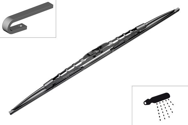 Lamela stergator BOSCH Twin N71 3397011238, lungime 700 mm, cu duza spalator parbriz integrata