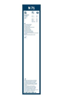 Lamela stergator BOSCH Twin N71 3397011238, lungime 700 mm, cu duza spalator parbriz integrata