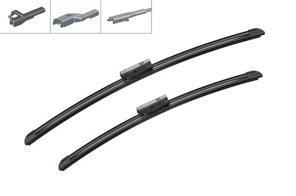 Set lamele stergator parbriz BOSCH AeroTwin AM460S 3 397 007 460, lungime 530 mm, 450 mm, fara carcasa, cu spoiler