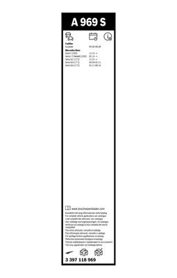 Set stergatoare BOSCH AeroTwin A969S 443 3397118969, lungime 550 mm, fara carcasa, pentru vehicule cu volan pe stanga