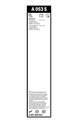 Set stergatoare BOSCH AeroTwin A053S 3397009053, lungime 2 x 600 mm, fara carcasa, pentru MERCEDES-BENZ Clasa C
