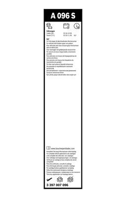 Set stergatoare BOSCH AeroTwin A096S 3397007096, lungime 600 mm, 450 mm, fara carcasa