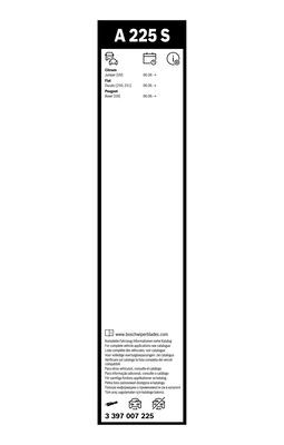 Set stergatoare parbriz BOSCH AeroTwin A225S 3397007225, lungime 650 mm, 550 mm, fara carcasa, pentru vehicule cu volan pe stanga