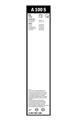 Set stergatoare parbriz BOSCH AeroTwin A100S 3397007100, lungime 700 mm, 650 mm, fara carcasa, cu colier