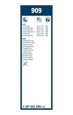 Set stergatoare parbriz BOSCH Twin 909 3397001909, lungime 550 mm, 550 mm, standard, pentru AUDI A4