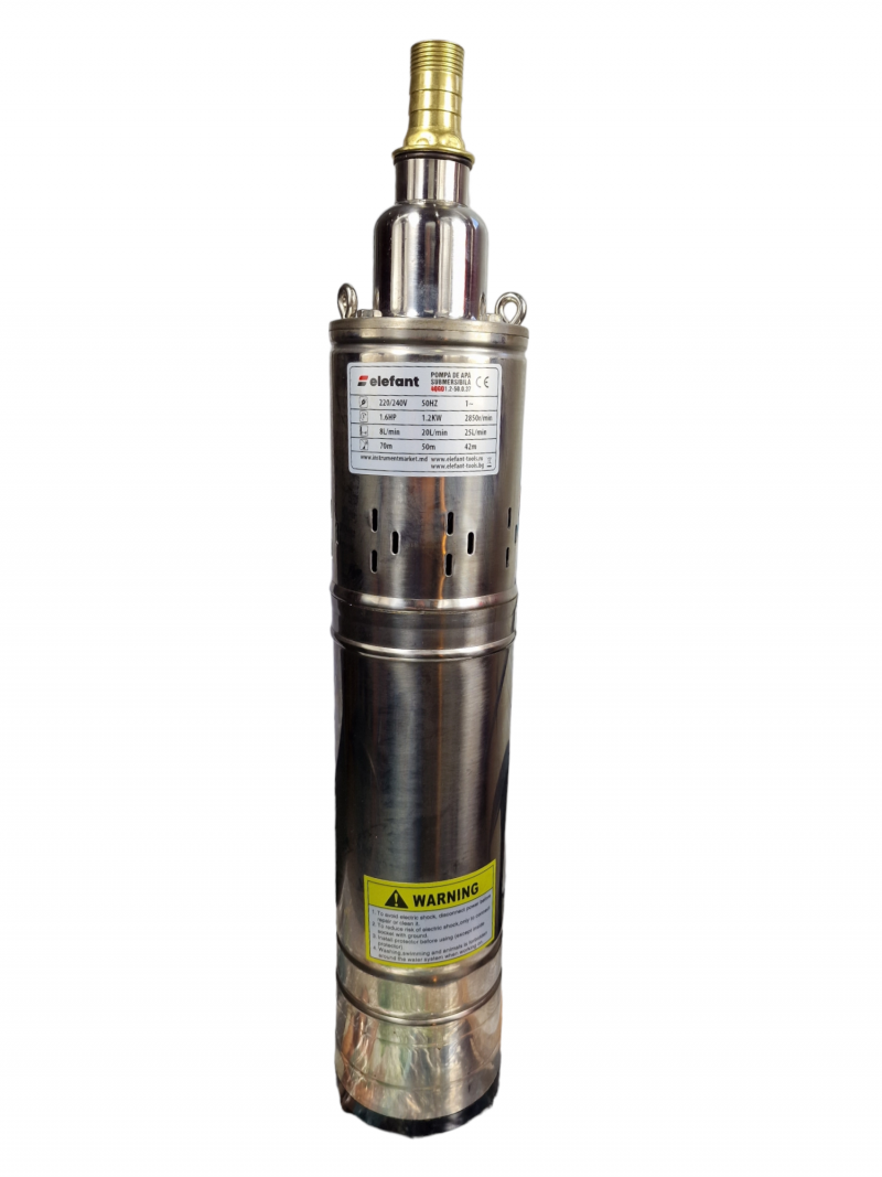Pompa submersibila ELEFANT 11841, otel, apa curata, interior/exterior, monofazat, 1200 W, 220 V, 10 kg