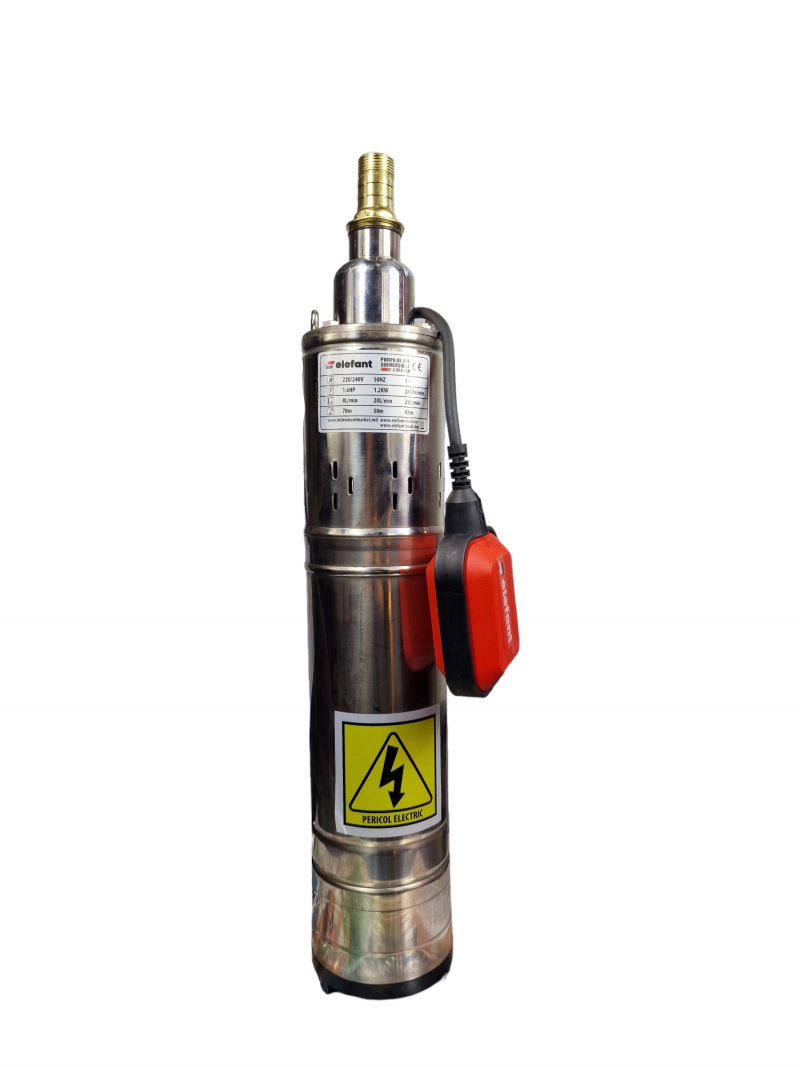 Pompa submersibila ELEFANT 11845, 1200 W, 220 V, 25 l/minut, adancime maxima 70 m, 10 kg