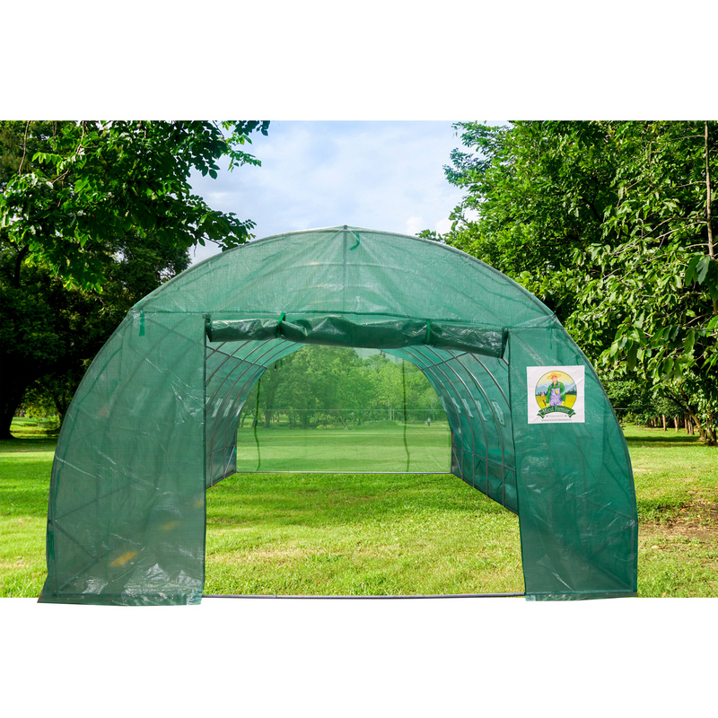 Sera polietilena MICUL FERMIER GF-2406-S001-G01, structura din otel galvanizat, 10 x 4 x 2.5 m, 140 g/mp, UV4, verde