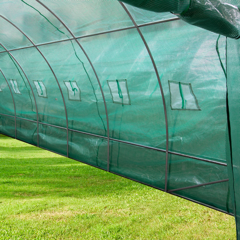 Sera polietilena MICUL FERMIER GF-2406-S001-G01, structura din otel galvanizat, 10 x 4 x 2.5 m, 140 g/mp, UV4, verde