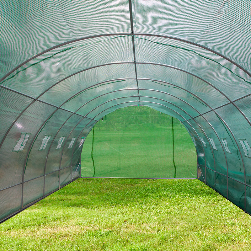 Sera polietilena MICUL FERMIER GF-2406-S001-G01, structura din otel galvanizat, 10 x 4 x 2.5 m, 140 g/mp, UV4, verde