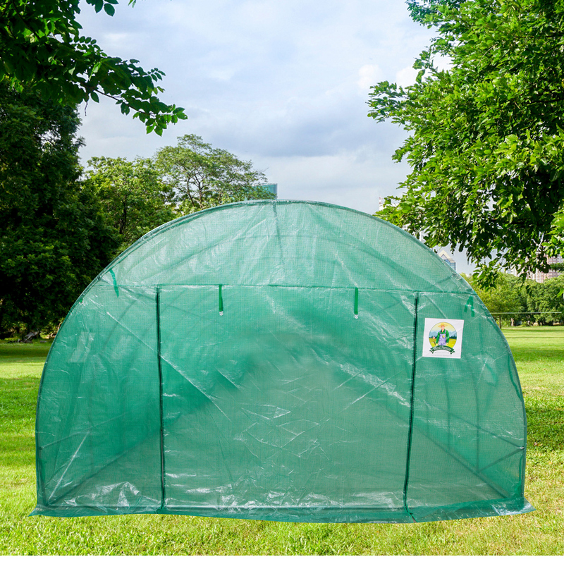 Sera polietilena MICUL FERMIER GF-2405-S001-G01, structura din otel galvanizat, 8 x 4 x 2.5 m, 140 g/mp, UV4, verde
