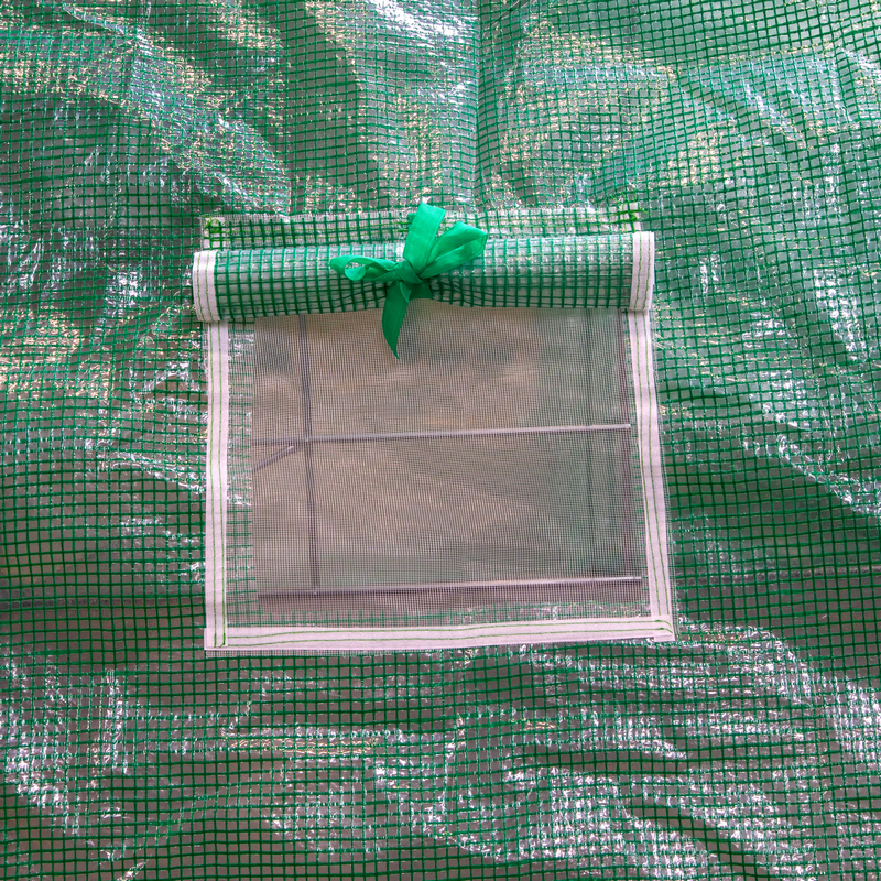 Sera polietilena MICUL FERMIER GF-2405-S001-G01, structura din otel galvanizat, 8 x 4 x 2.5 m, 140 g/mp, UV4, verde