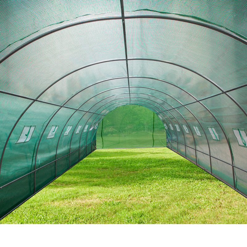 Sera polietilena MICUL FERMIER GF-2405-S001-G01, structura din otel galvanizat, 8 x 4 x 2.5 m, 140 g/mp, UV4, verde