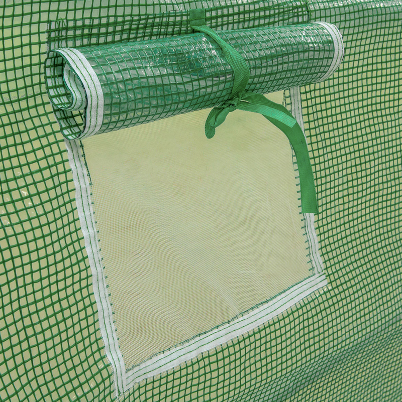 Sera polietilena MICUL FERMIER GF-2405-S001-G01, structura din otel galvanizat, 8 x 4 x 2.5 m, 140 g/mp, UV4, verde