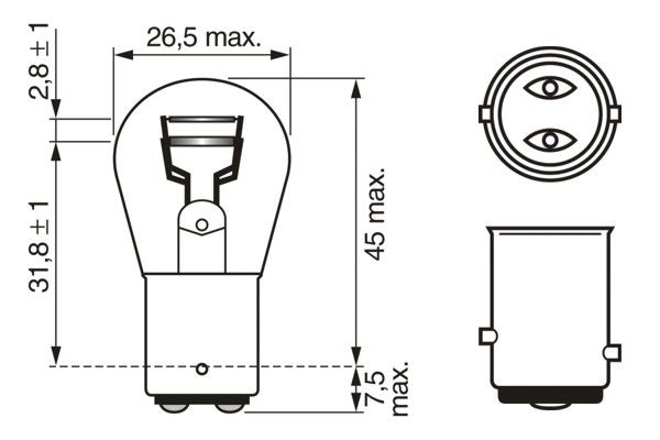 Bec incandescent 24V P21/5W BOSCH 1 987 302 524 TRUCKLIGHT