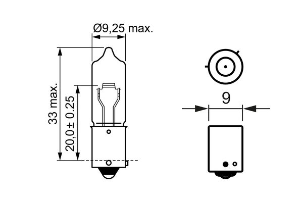 Bec semnalizator H21W, 12V 21W H21W BOSCH 1987302264 PURE LIGHT