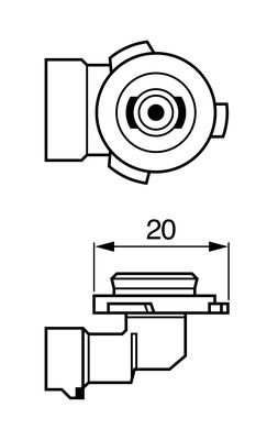 Bec auto proiector ceata H10, 12V 42W BOSCH 1987302083 Pure Light WS