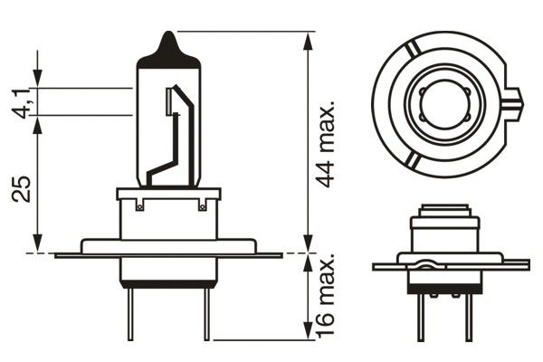 Bec auto far faza lunga H7 12V 55W PX26d BOSCH 1987301137 Plus 150 Gigalight BL