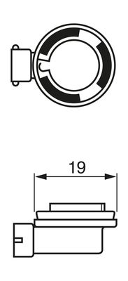Bec auto far faza lunga H8 12V 35W PGJ19-1 BOSCH 1987302805 ECO WS