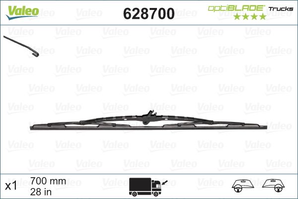 Lamela stergator parbriz VALEO 628700 OPTIBLADE TRUCKS, lungime 700 mm