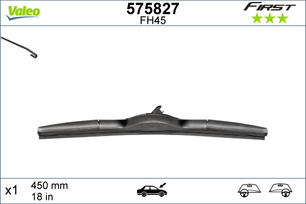 Lamela stergator VALEO 575827 First Hybrid, lungime 450 mm, lama stergator hibrida