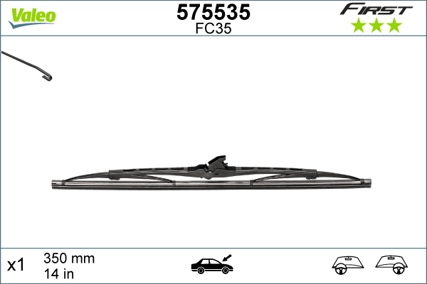 Lamela stergator VALEO 575535 First, lungime 350 mm. stergator arcuit