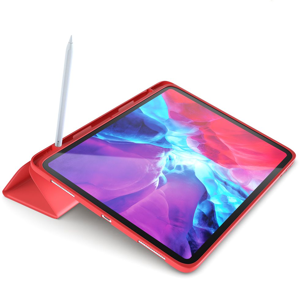 Husa pentru tableta NEXT ONE IPAD-10.2-ROLLRED, iPad 10.2, Rollcase Red, cu suport pentru stilou, anti amprenta, silicon, rosu