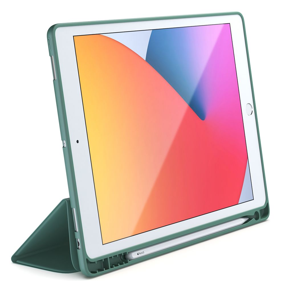 Husa pentru tableta NEXT ONE IPAD-10.2-ROLLGRN, iPad 10.2, Rollcase Leaf Green, cu suport pentru stilou, anti amprenta, silicon, verde