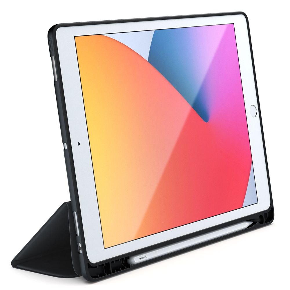 Husa pentru tableta NEXT ONE IPAD-10.2-ROLLBLK, iPad 10.2, Rollcase Black, cu suport pentru stilou, anti amprenta, silicon, negru