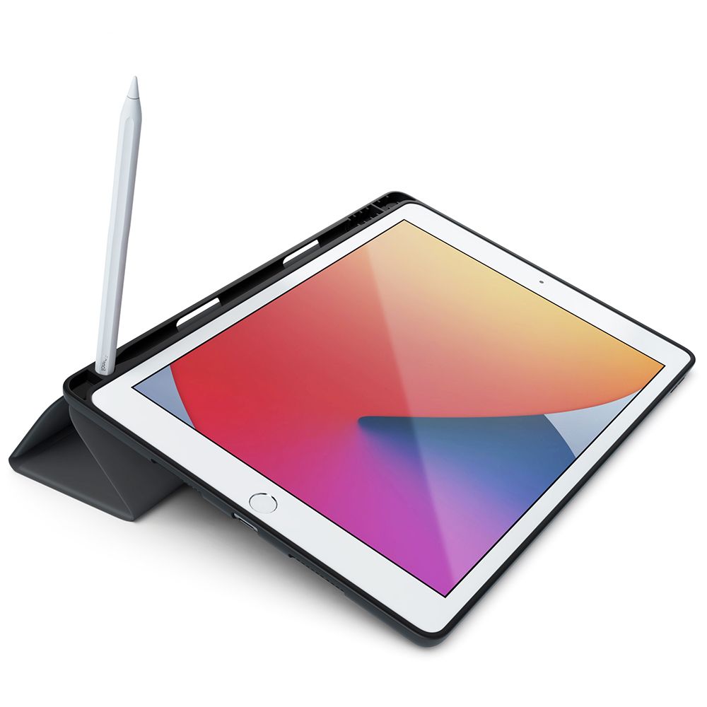Husa pentru tableta NEXT ONE IPAD-10.2-ROLLBLK, iPad 10.2, Rollcase Black, cu suport pentru stilou, anti amprenta, silicon, negru