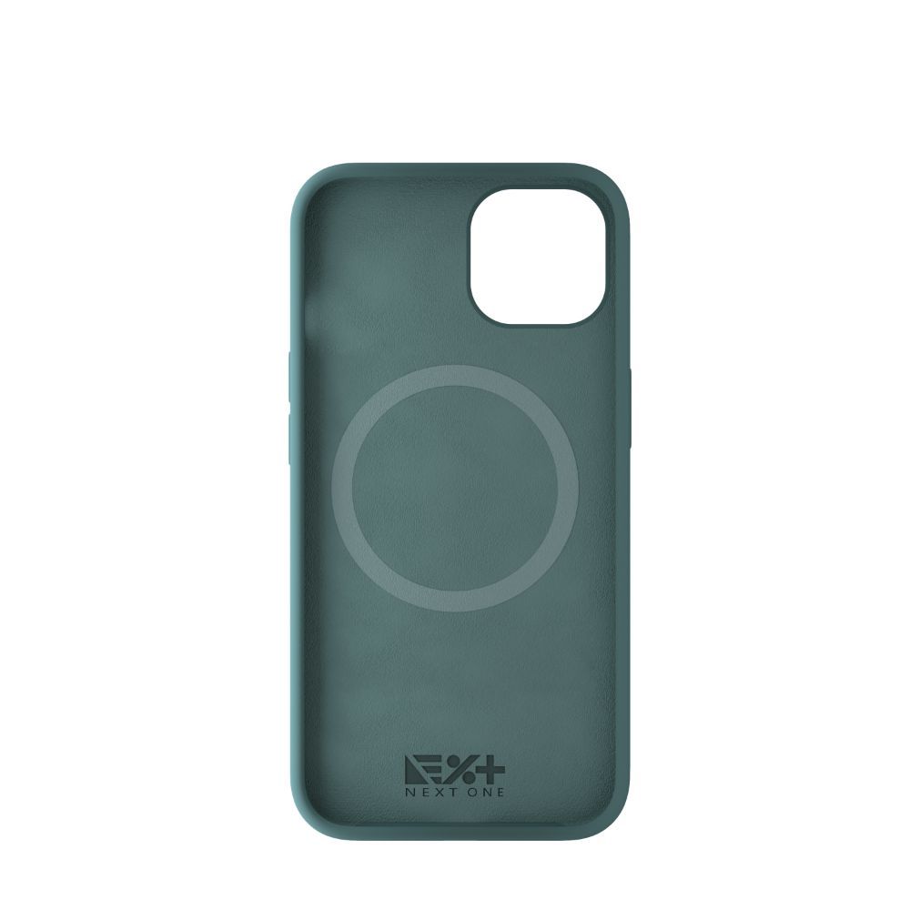 Husa pentru iPhone 13 NEXT ONE IPH6.1-2021-MAGSAFE-GREEN, silicon, MagSafe, Leaf Green, rezistenta la socuri si zgarieturi, verde