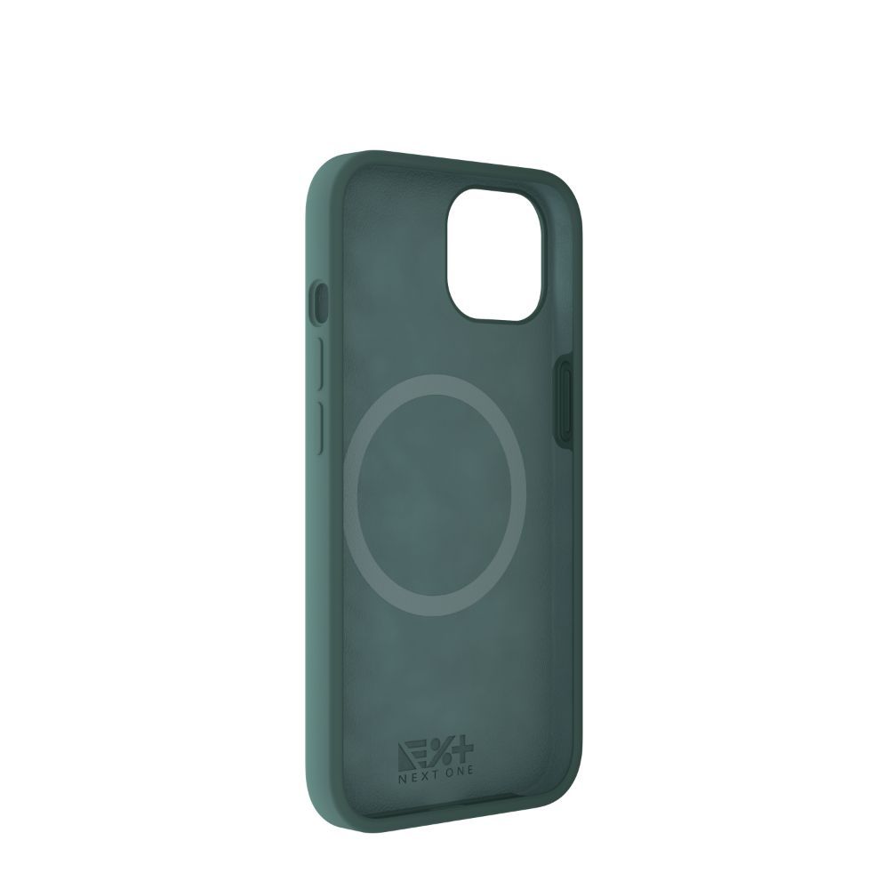 Husa pentru iPhone 13 NEXT ONE IPH6.1-2021-MAGSAFE-GREEN, silicon, MagSafe, Leaf Green, rezistenta la socuri si zgarieturi, verde
