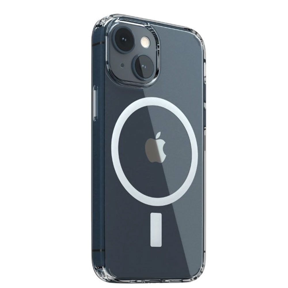 Husa pentru iPhone 13 Mini NEXT ONE IPH5.4-2021-MAG-CLRCASE, TPU si PC, Shield, MagSafe, Clear, rezistenta la socuri si zgarieturi, transparent