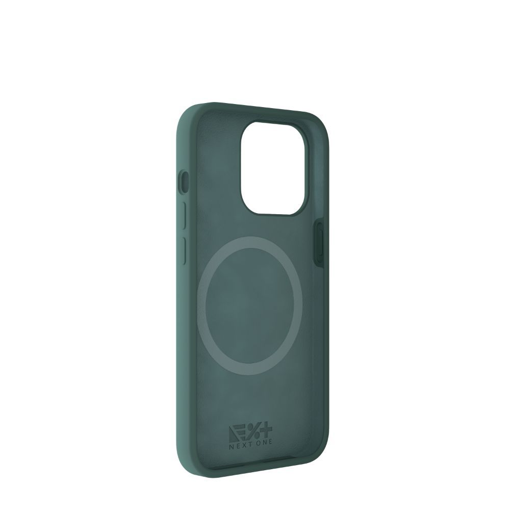 Husa pentru iPhone 13 Pro NEXT ONE IPH6.1PRO-2021-MAGSAFE-GREEN, One Silicon, MagSafe, Leaf Green, rezistenta la socuri si zgarieturi, verde