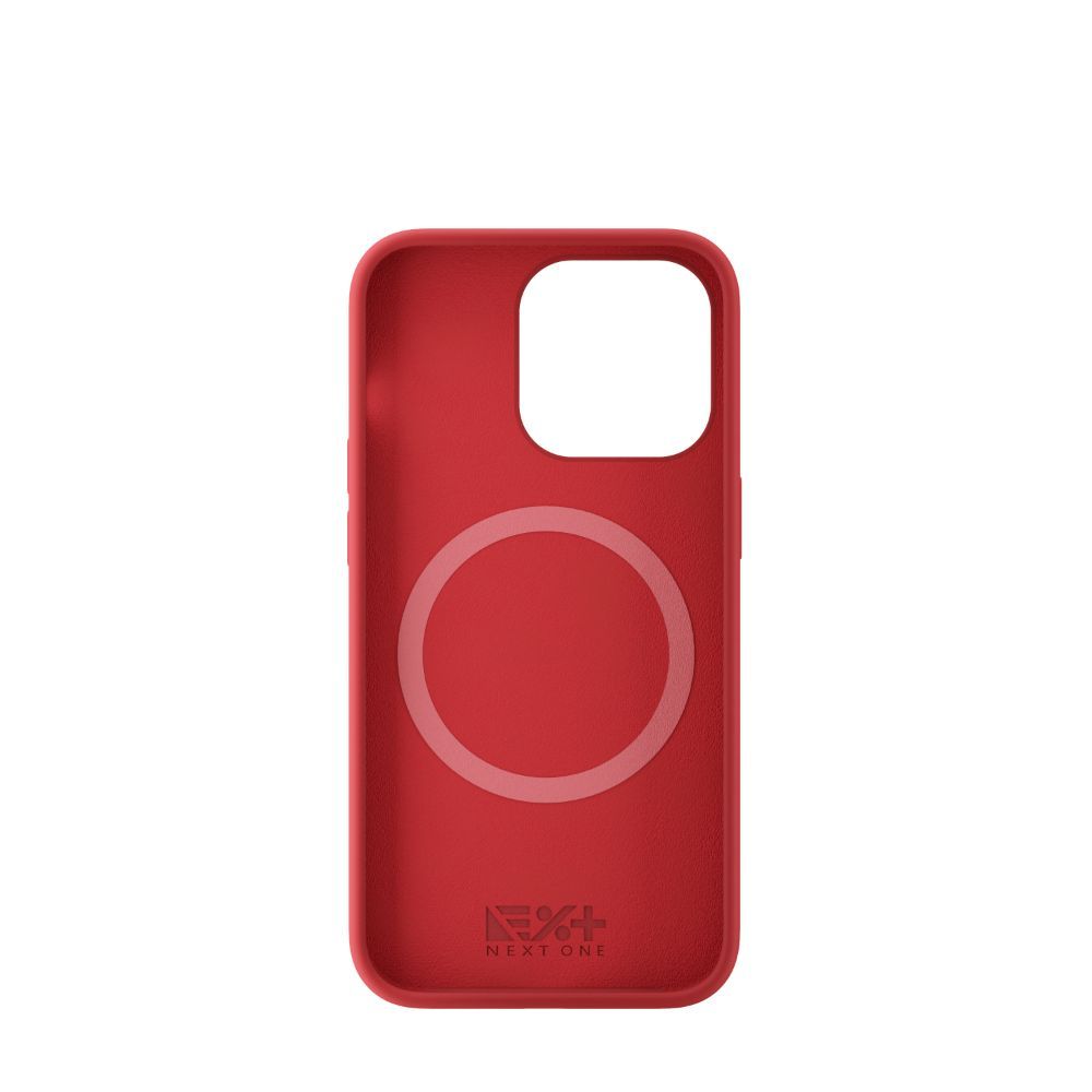 Husa pentru iPhone 13 Pro NEXT ONE IPH6.1PRO-2021-MAGSAFE-RED, One Silicon, MagSafe, Red, rezistenta la socuri si zgarieturi, rosu