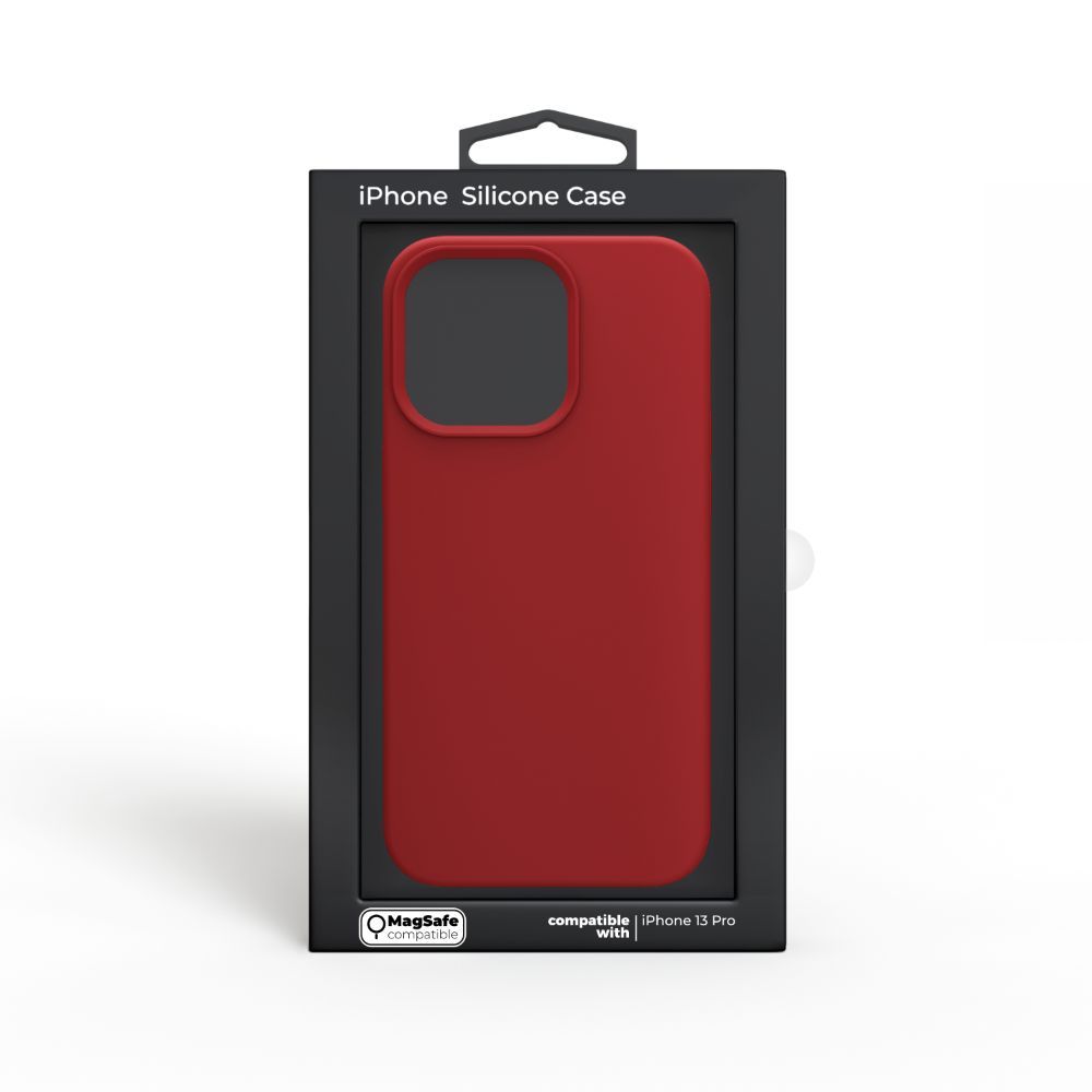 Husa pentru iPhone 13 Pro NEXT ONE IPH6.1PRO-2021-MAGSAFE-RED, One Silicon, MagSafe, Red, rezistenta la socuri si zgarieturi, rosu